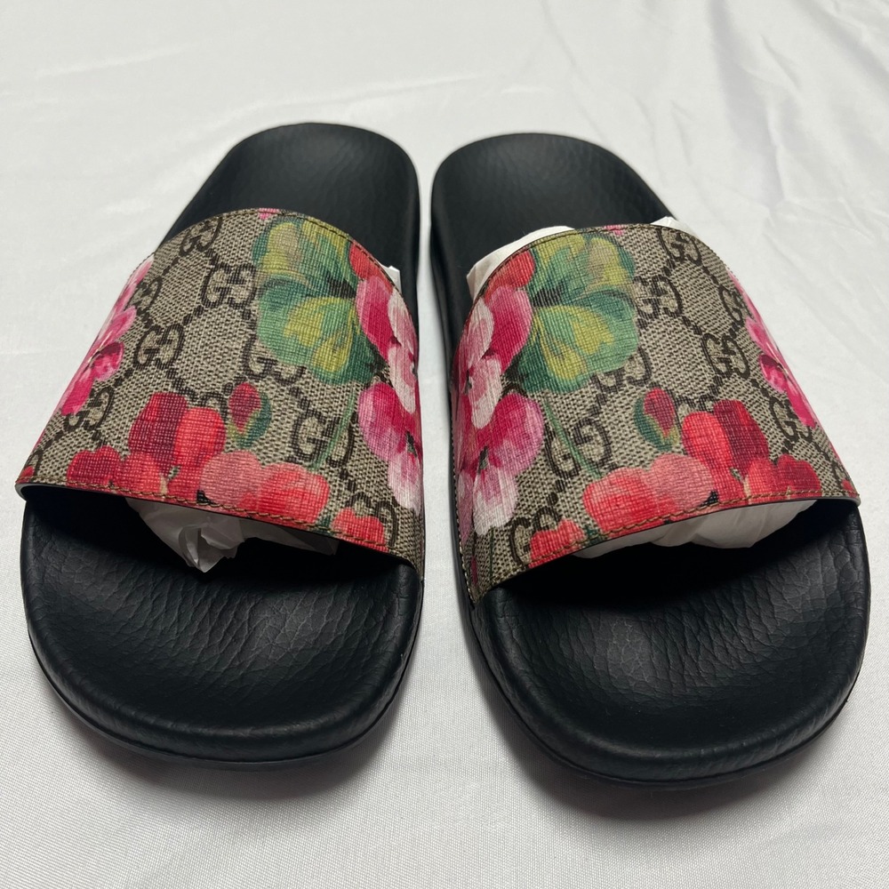 Gucci Blooms Supreme Floral Slide Sandals Size 37 - Picture 3 of 7